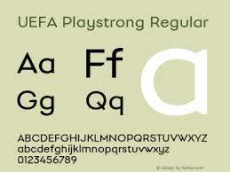 UEFA Playstrong Light Font preview